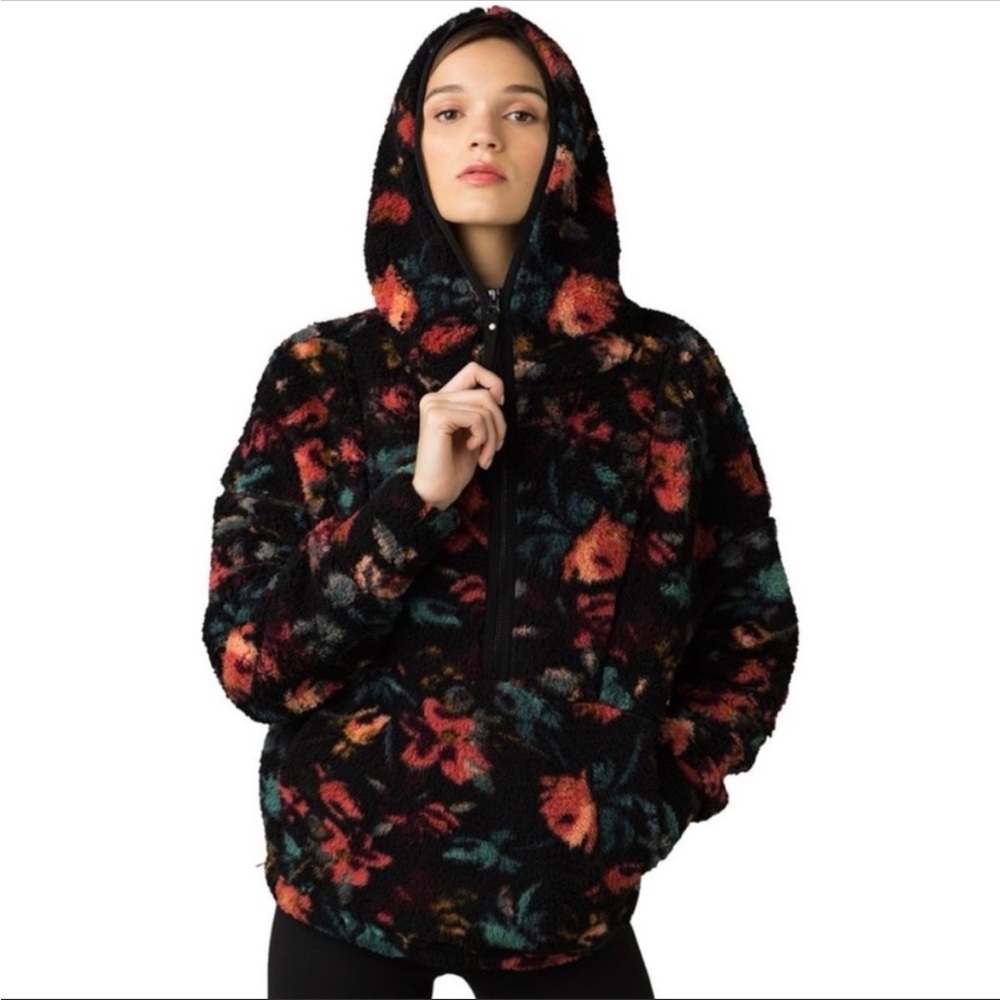 EUC Prana Flora Fleece Hoodie Sz M